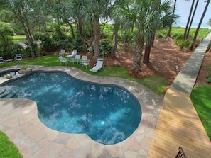 Ocean Front Pool with Private Walkway to Beach at 2 Sea Oak Lane