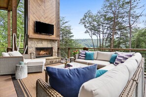Main level outdoor deck with amazing views!