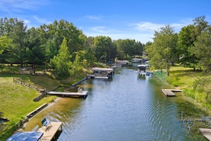 The channel connecting the lakes 