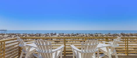 Enjoy the expansive newly built deck with ample seating