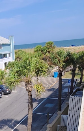 Ocean view and entrance to beach walkway