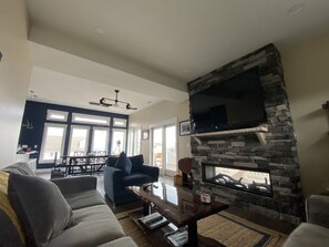 Living room, fireplace