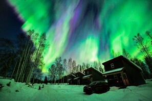 View of Aurora over the property.