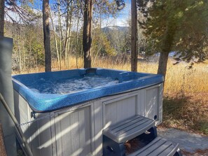 Private hot tub among the trees 