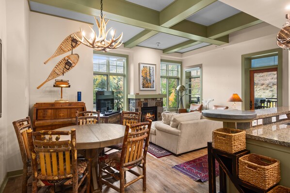 The open floor plan allows your group to enjoy each others company from any cozy spot in this vacation rental.