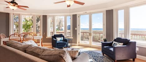 Gather the family around one of 2 family rooms in the home, this one located in the great room of the main level.