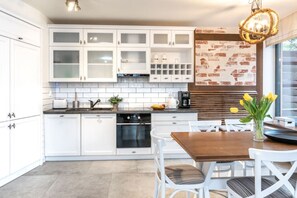 kitchen in the marina apartment