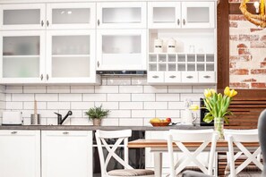 kitchen in the marina apartment