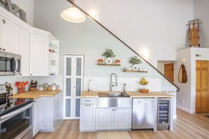 Open Kitchen fully stocked for the chef!