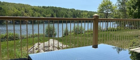 View of the lake from the patio