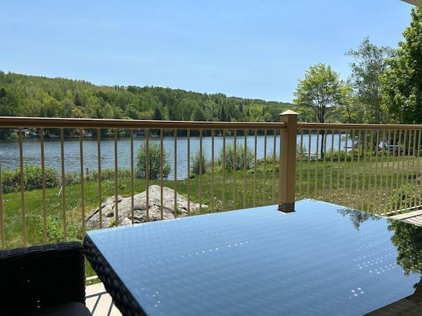 View of the lake from the patio