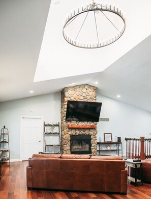 Enjoy the not 1, but 2 75" screen smart TVs at the property!
