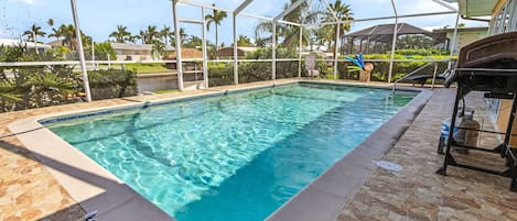 Private heated pool