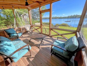 Waterfront screened porch