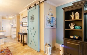 Laundry closet with washer and dryer