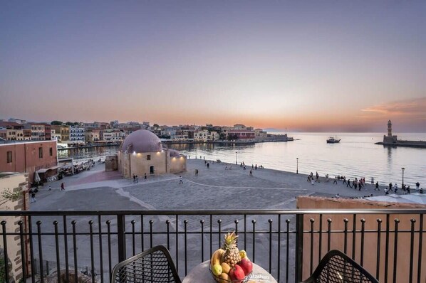 Golden hour. Enjoy a glass of wine on our balcony.