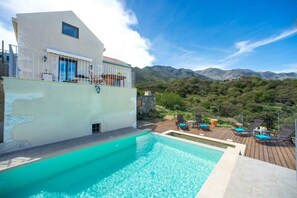 Moments of relaxation outdoors by the private pool