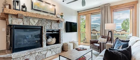 Living Area with Fireplace