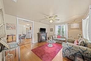 Spacious living room to catch a game with family and friends.