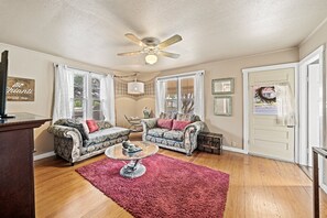 Cozy seating to unwind after a long day of exploring.