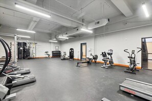 In-building Gym with modern equipment.