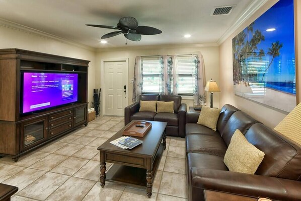 Living Room with Roku TV