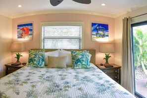 Rear King Bedroom with Sliding Doors to the yard