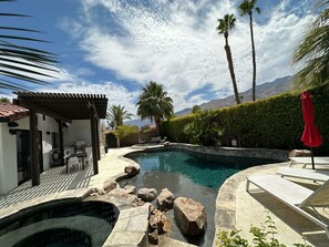 Pool looking over spa